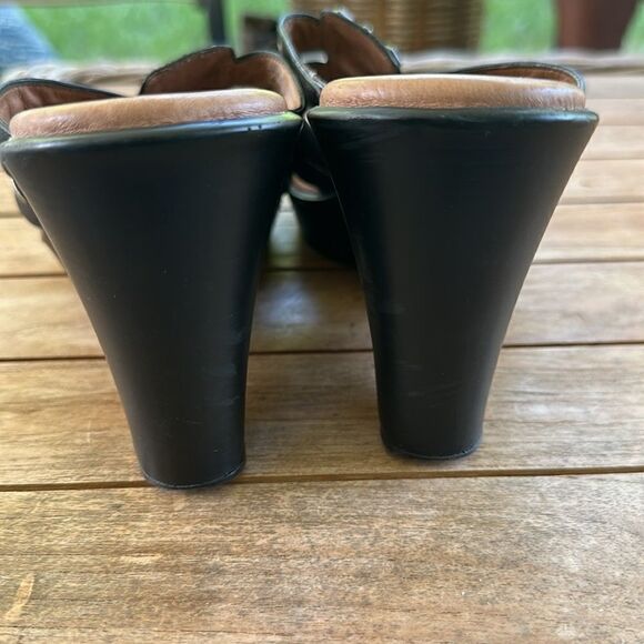 Umberto Raffini Slide Wedge Leather Sandals 40=9 - Picture 3 of 8